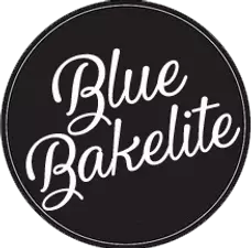 BlueBakelite logo radio vintage